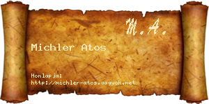 Michler Atos névjegykártya